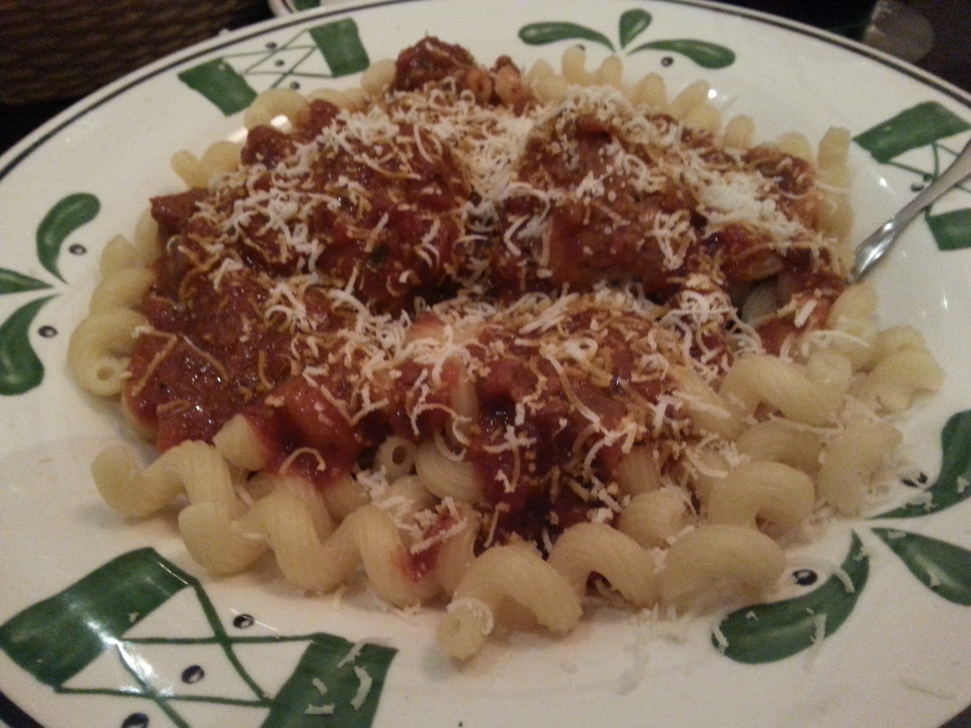 Day 1 Cavatappi With Meat Sauce And Meatballs 49 Days Of Pasta